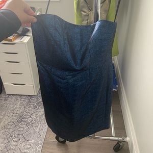 Midnight Blue sparkly strapless dress